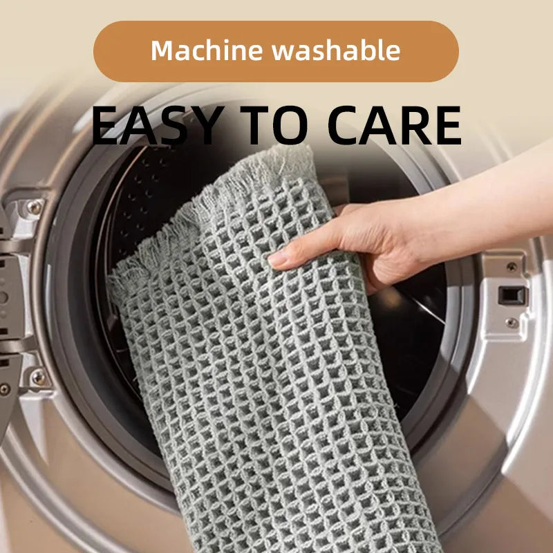 Tapis de Bain à Pompons Antidérapant Ultra Absorbant