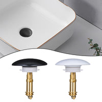 Bouchon de Bonde Pop-Up Laiton Noir ou Blanc, Ø 6,6 cm