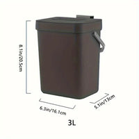 Poubelle de Cuisine à Compost Suspendue 3 ou 5 L avec Couvercle