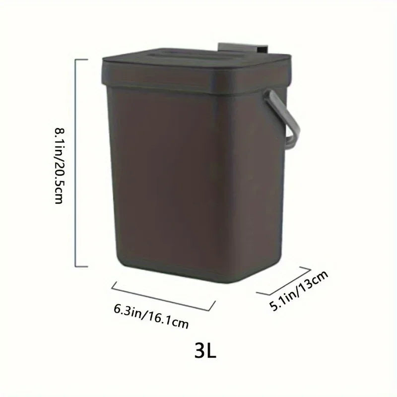 Poubelle de Cuisine à Compost Suspendue 3 ou 5 L avec Couvercle