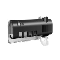 Distributeur de Dentifrice Automatique avec Porte-Brosses UV Solaire et USB, Blanc ou Noir