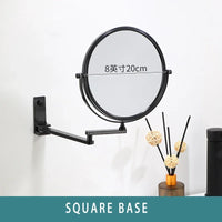 Miroir Grossissant Mural Noir Double Face Bras Extensible 20 cm