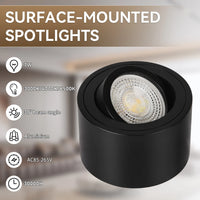 Spot LED Encastrable Cuisine 3 Teintes Noir et Blanc