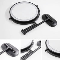 Miroir Grossissant Mural LED Rechargeable USB, Double Face 3x à 10x, 20 cm