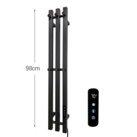 Sèche-Serviette Électrique Mural Vertical 3 ou 4 Barres Inox 98 cm