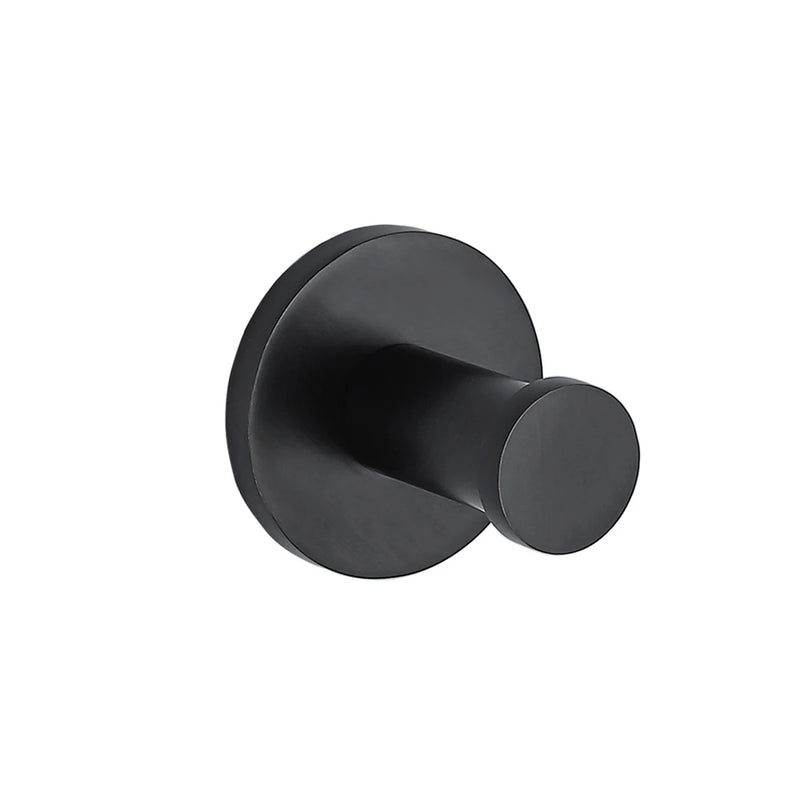 Patère Murale Ronde en Laiton, Chromé, Noir, Gris Anthracite ou Nickel Brossé