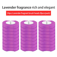 Têtes de Brosse WC Jetables, Lot de 24, Citron, Lavande, Océan
