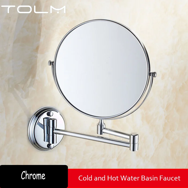 Miroir Grossissant Mural Double Face Doré Extensible