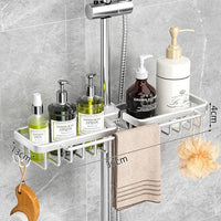 Étagère de Douche sur Barre Aluminium Sans Perçage