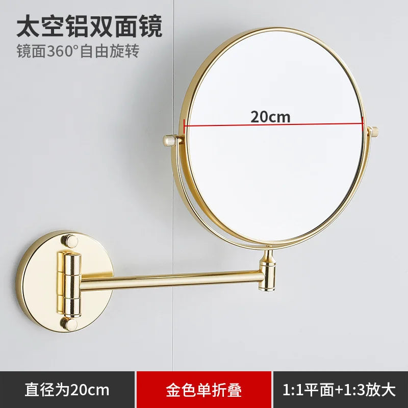 Miroir Grossissant Mural Double Face Sans Perçage 4 Finitions