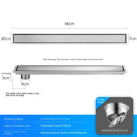 Caniveau de Douche Rectangulaire Inox 304 Anti-Odeur, 20 à 60 cm