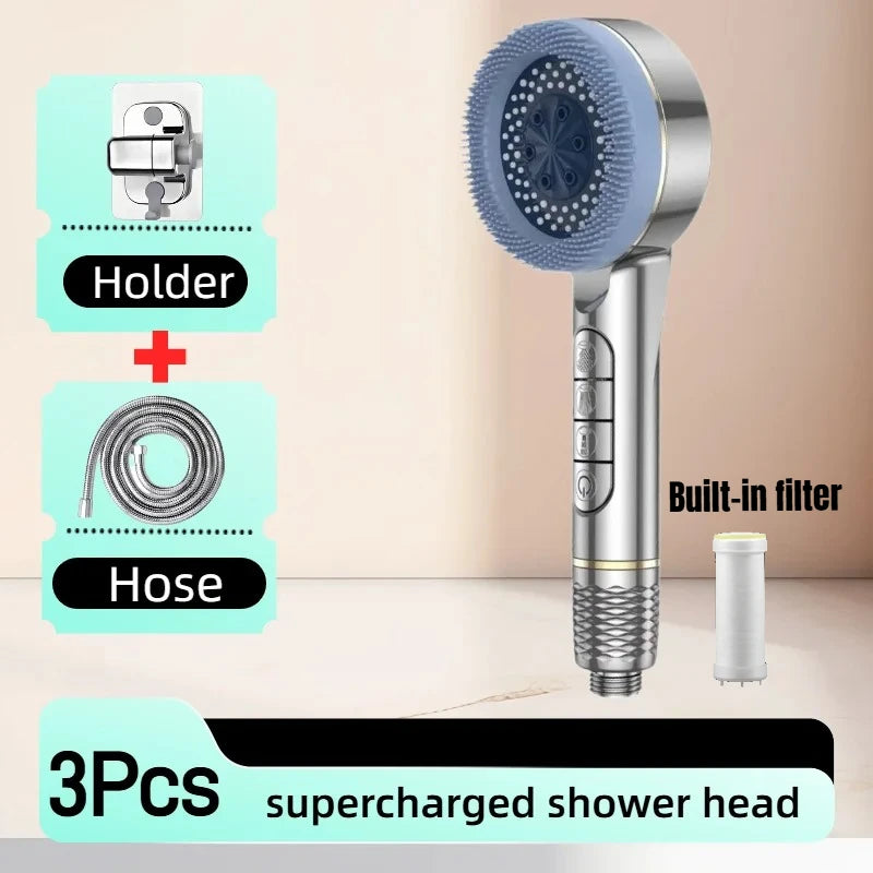 Pommeau de Douche Multifonction 4 Modes avec Filtre