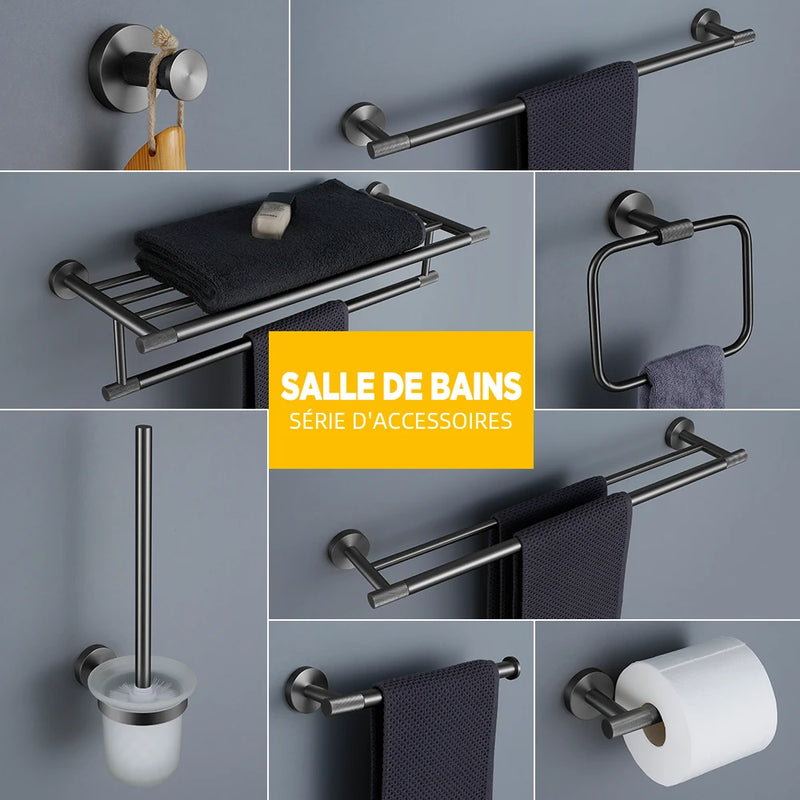 Accessoires Salle de Bain Gris Anthracite à Composer