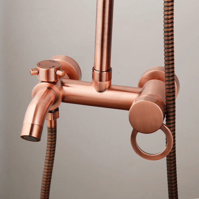 Colonne de Douche Murale Cuivre Antique 20 cm