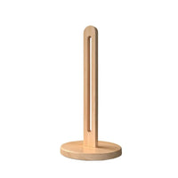 Porte-Essuie-Tout en Bois sur Pied, Tige Ajourée et Base Antidérapante 31 cm