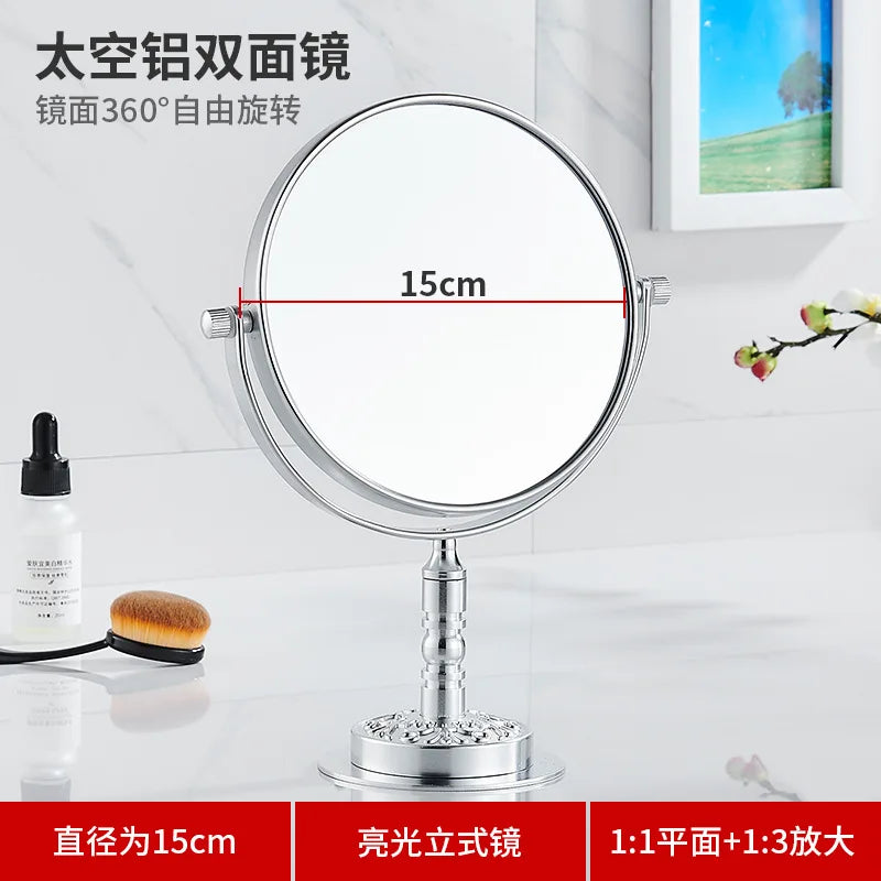 Miroir Grossissant Mural Double Face Sans Perçage 4 Finitions