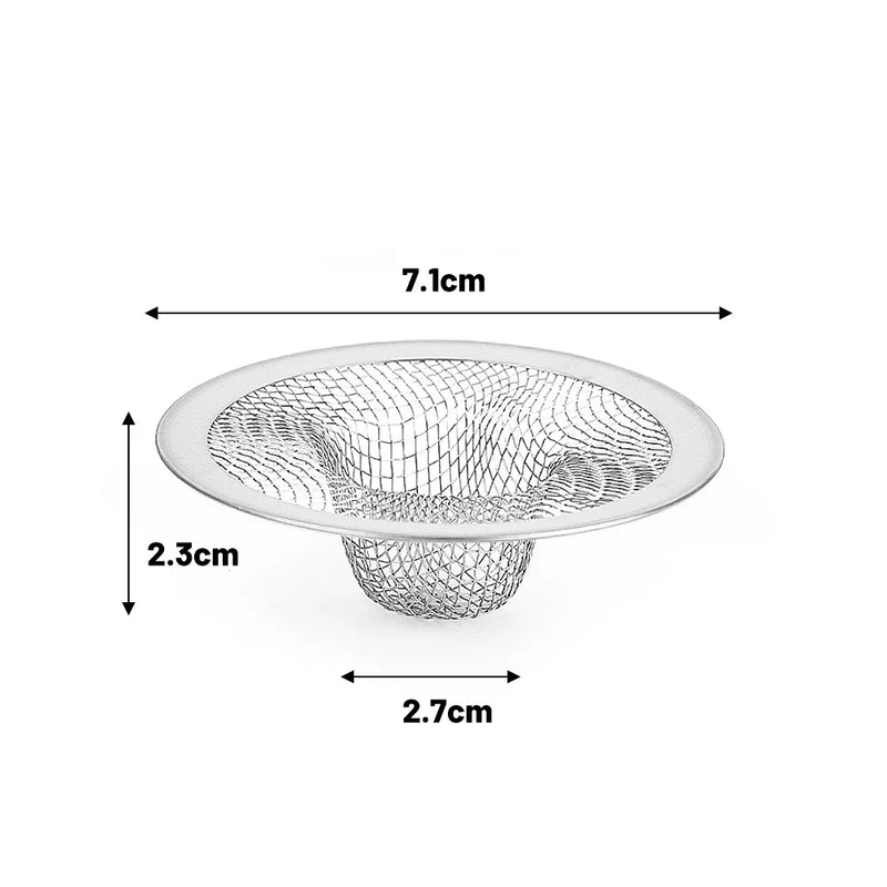 Filtre d'Évier Inox Anti-Cheveux, 4 Diamètres, Lot de 1 à 10