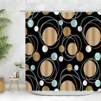 Rideau de Douche en Tissu Polyester, 28 Motifs au Choix, 90 à 240 cm