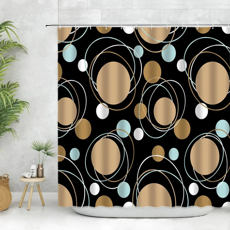 Rideau de Douche en Tissu Polyester, 28 Motifs au Choix, 90 à 240 cm