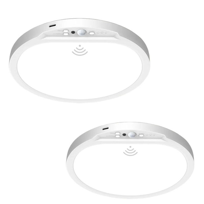 Plafonnier Rechargeable USB Magnétique, Détecteur de Mouvement et Télécommande, 20 cm