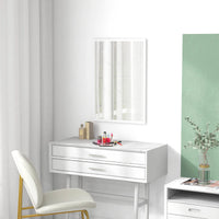 Miroir Mural Rectangulaire Noir ou Blanc 50 x 70 cm