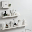 Étagère Salle de Bain Adhésive Sans Perçage, Blanche ou Transparente, 27 cm