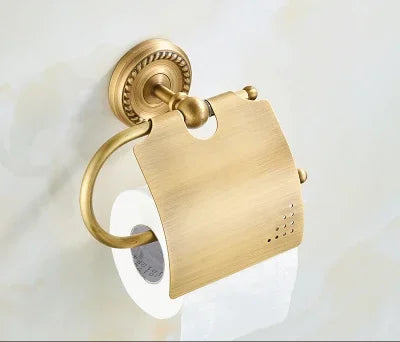 Accessoires Salle de Bain Laiton Antique Brossé à la Pièce, 20 Articles