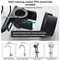 Étagère de Douche Aluminium pour Barre ou Robinet, Noir ou Argent