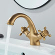 Mitigeur Lavabo Rétro Double Poignée Croisillons Laiton, 5 Finitions