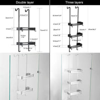 Étagère de Douche d'Angle Suspendue 2 ou 3 Niveaux