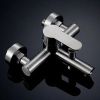 Robinet de Baignoire Mural Bain-Douche Inox 304 Noir ou Brossé