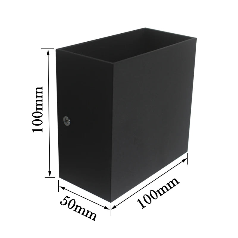 Applique Murale LED Carrée 6 W, Blanche ou Noire, 10 cm