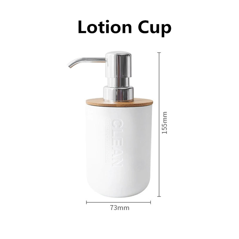 Accessoires Salle de Bain Bambou à la Pièce, 6 Articles, 3 Coloris
