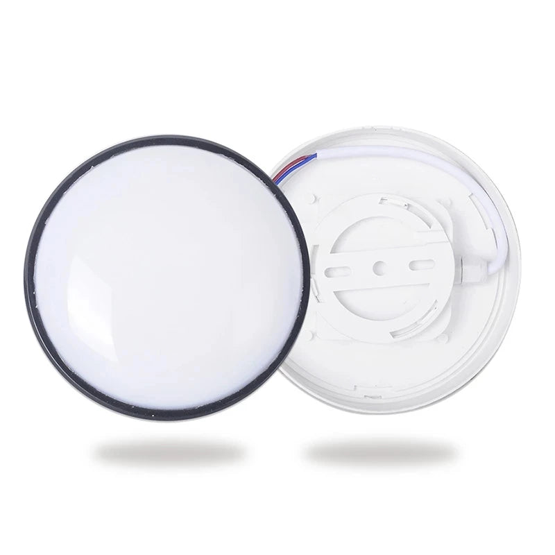Plafonnier Cuisine LED Rond en Saillie Style Hublot, Noir ou Blanc, 16 ou 20 W