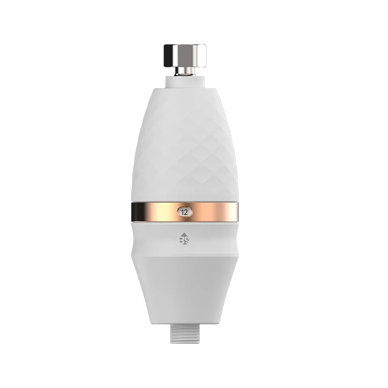 Filtre de Douche Anti-Calcaire Blanc ou Argenté avec Rappel de Remplacement
