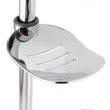 Porte-Savon Barre de Douche Chromé Ovale ou Feuille 22 à 25 mm