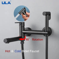 Douchette WC avec Mitigeur Laiton Noir Mat ou Chromé, 7 Modèles