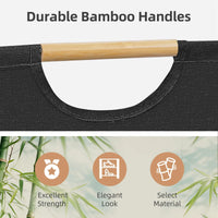Panier à Linge Pliable en Lin avec Poignées 3 Tailles