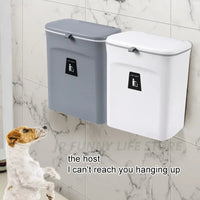 Poubelle Salle de Bain Murale avec Couvercle 7 et 9 Litres