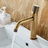 Mitigeur Lavabo Bronze Antique à Poser Laiton