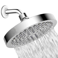 Pommeau de Douche Pluie Rond 15 cm Chromé ou Noir