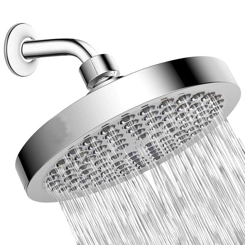 Pommeau de Douche Pluie Rond 15 cm Chromé ou Noir