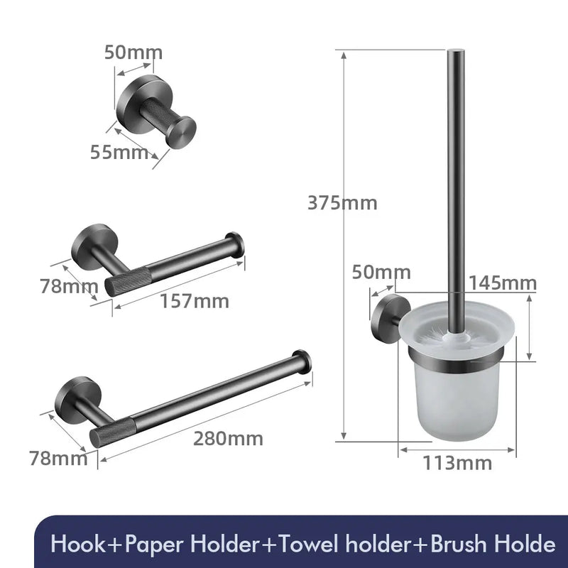 Accessoires Salle de Bain Gris Anthracite à Composer