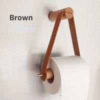 Porte-Serviette Mural en Bois, Corde ou Cuir