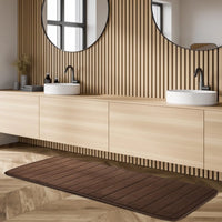 Tapis de Bain Mémoire de Forme Marron Extra-Long