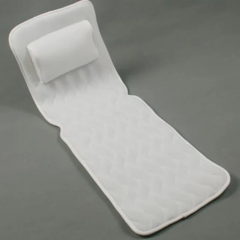 Coussin de Baignoire Corps Entier à Ventouses, Antidérapant, Avec ou Sans Oreiller