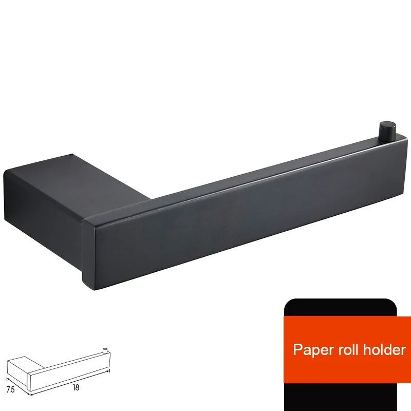 Accessoires Salle de Bain Noir Mat à la Pièce ou en Ensemble