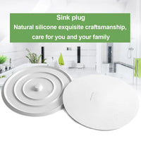 Bouchon de Baignoire Silicone Plat 11 cm Blanc pour Évier et Lavabo