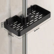 Étagère de Douche pour Barre de Douche en Aluminium, Sans Perçage