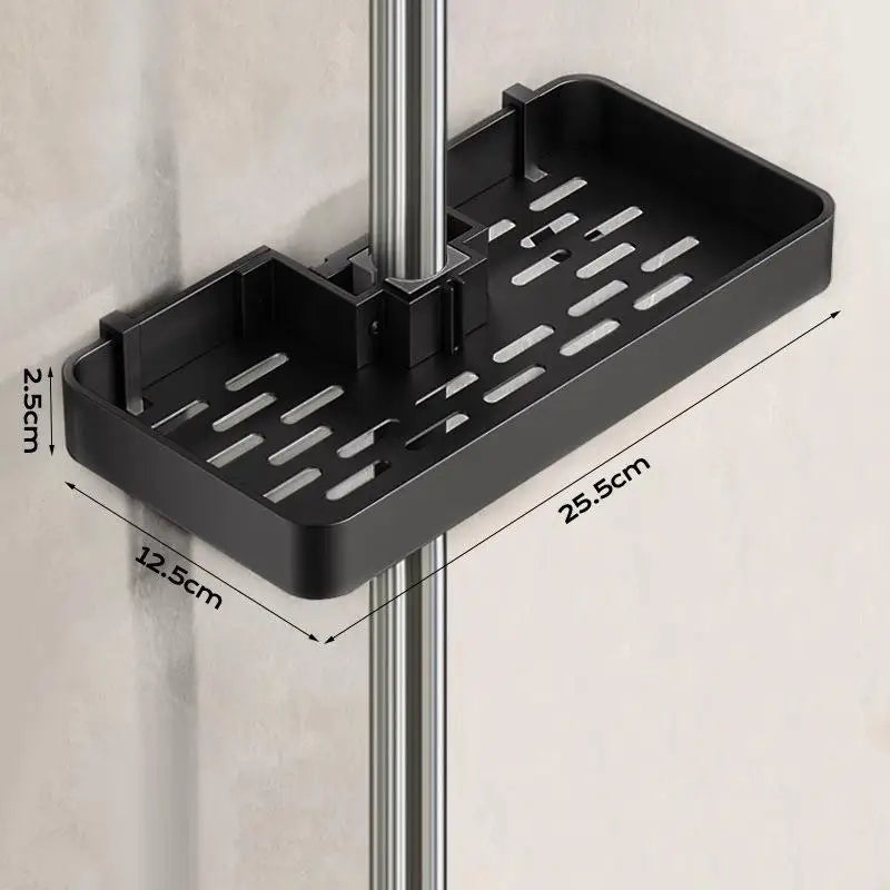 Étagère de Douche pour Barre de Douche en Aluminium, Sans Perçage